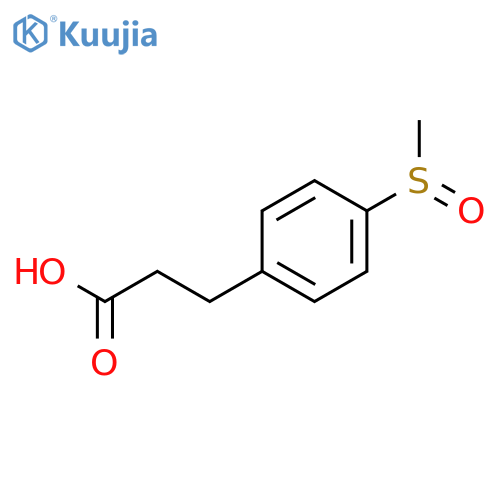 Benzenepropanoic acid, 4-(methylsulfinyl)- structure