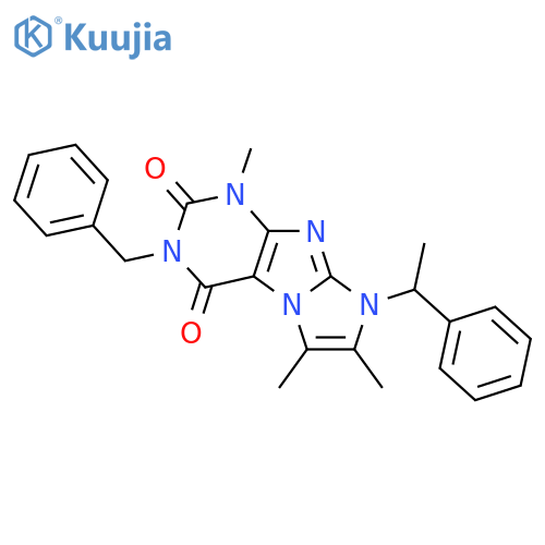 3-benzyl-1,6,7-trimethyl-8-(1-phenylethyl)-1H,2H,3H,4H,8H-imidazo1,2-gpurine-2,4-dione structure