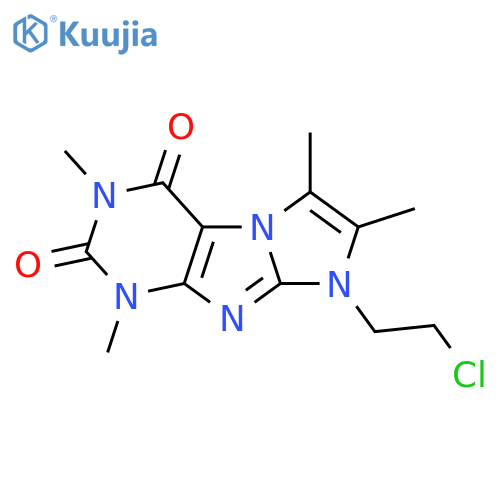 8-(2-chloroethyl)-1,3,6,7-tetramethyl-1H,2H,3H,4H,8H-imidazo1,2-gpurine-2,4-dione structure