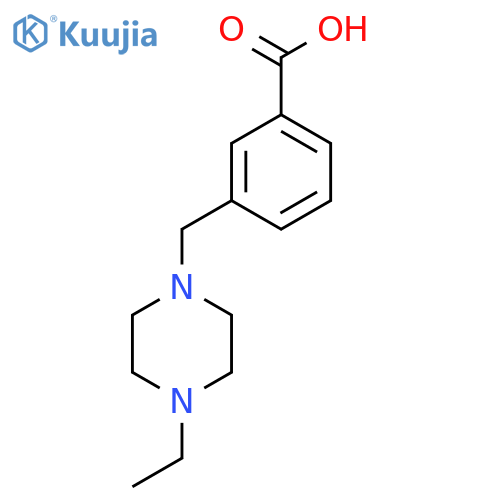 3-(4-ethylpiperazin-1-yl)methylbenzoic acid structure