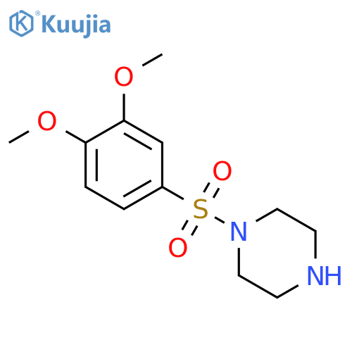 1-(3,4-dimethoxybenzenesulfonyl)piperazine structure