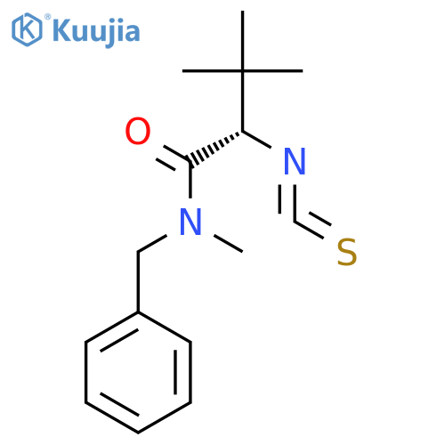 Butanamide, 2-isothiocyanato-N,3,3-trimethyl-N-(phenylmethyl)-, (2S)- structure