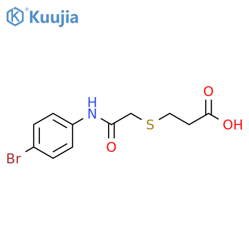 3-({[(4-bromophenyl)carbamoyl]methyl}sulfanyl)propanoic acid structure