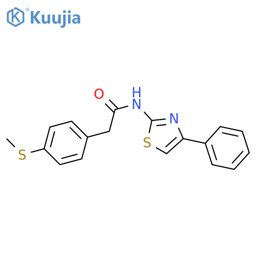 2-4-(methylsulfanyl)phenyl-N-(4-phenyl-1,3-thiazol-2-yl)acetamide structure