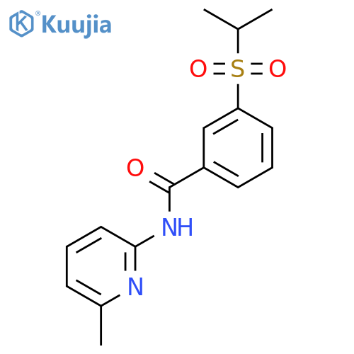 N-(6-methylpyridin-2-yl)-3-(propane-2-sulfonyl)benzamide structure
