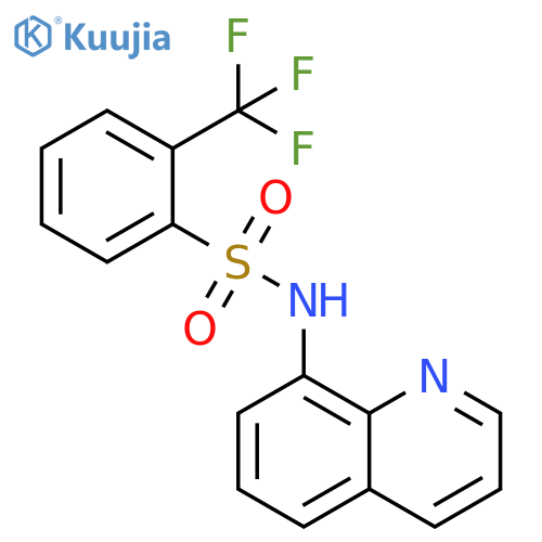 Benzenesulfonamide, N-8-quinolinyl-2-(trifluoromethyl)- structure