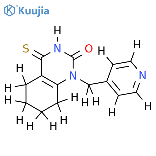 1-(pyridin-4-yl)methyl-4-sulfanylidene-1,2,3,4,5,6,7,8-octahydroquinazolin-2-one structure