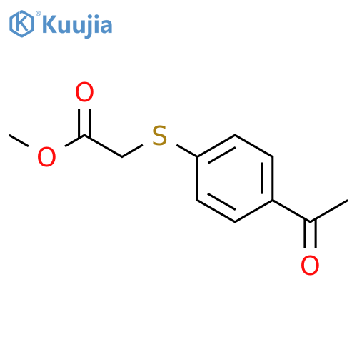 Acetic acid, [(4-acetylphenyl)thio]-, methyl ester structure