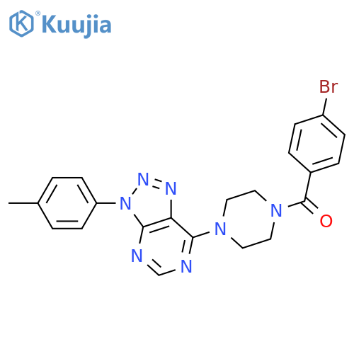 1-(4-bromobenzoyl)-4-3-(4-methylphenyl)-3H-1,2,3triazolo4,5-dpyrimidin-7-ylpiperazine structure