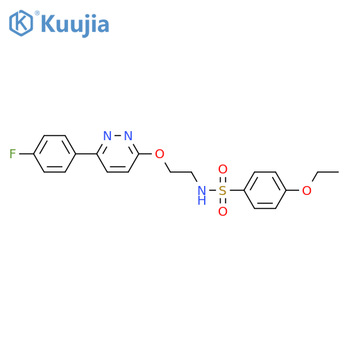 4-ethoxy-N-(2-{6-(4-fluorophenyl)pyridazin-3-yloxy}ethyl)benzene-1-sulfonamide structure
