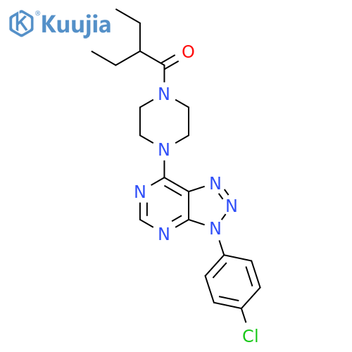 1-{4-3-(4-chlorophenyl)-3H-1,2,3triazolo4,5-dpyrimidin-7-ylpiperazin-1-yl}-2-ethylbutan-1-one structure