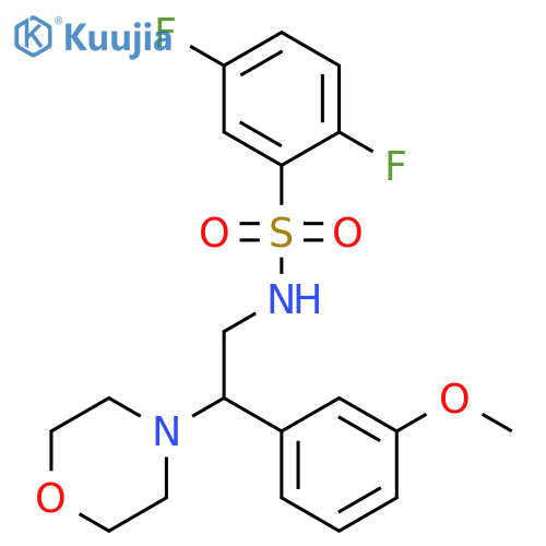 2,5-difluoro-N-2-(3-methoxyphenyl)-2-(morpholin-4-yl)ethylbenzene-1-sulfonamide structure