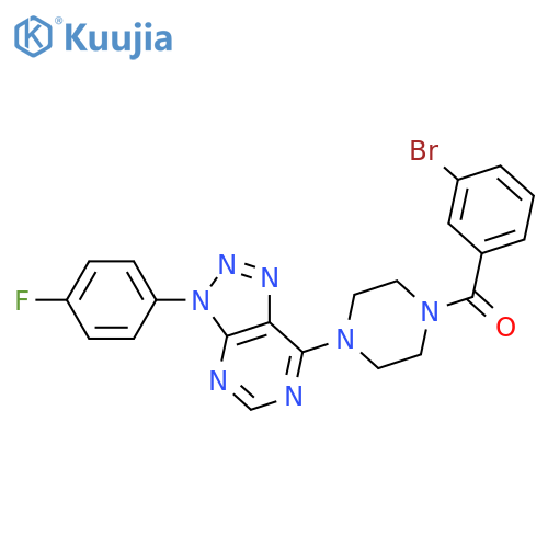 1-(3-bromobenzoyl)-4-3-(4-fluorophenyl)-3H-1,2,3triazolo4,5-dpyrimidin-7-ylpiperazine structure