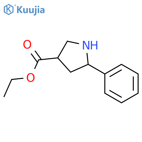 ethyl 5-phenylpyrrolidine-3-carboxylate structure