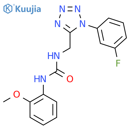 3-{1-(3-fluorophenyl)-1H-1,2,3,4-tetrazol-5-ylmethyl}-1-(2-methoxyphenyl)urea structure
