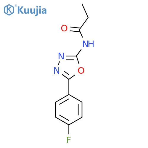 N-5-(4-fluorophenyl)-1,3,4-oxadiazol-2-ylpropanamide structure