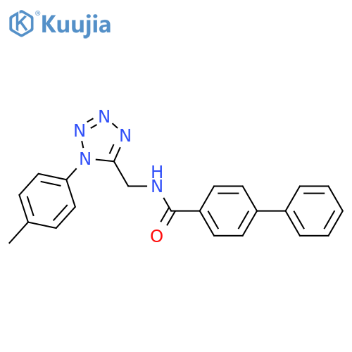 N-{1-(4-methylphenyl)-1H-1,2,3,4-tetrazol-5-ylmethyl}-1,1'-biphenyl-4-carboxamide structure