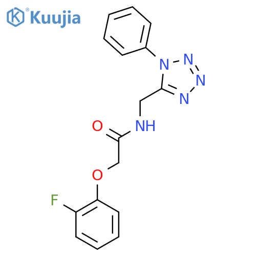 2-(2-fluorophenoxy)-N-(1-phenyl-1H-1,2,3,4-tetrazol-5-yl)methylacetamide structure