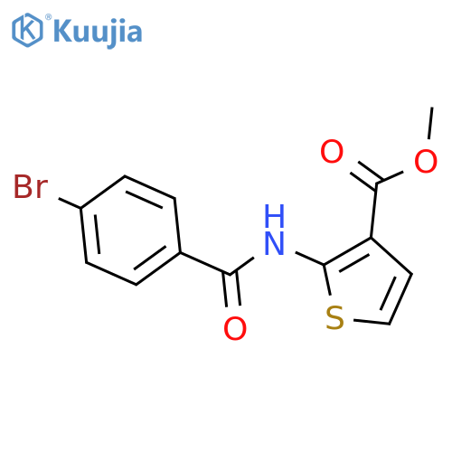 methyl 2-(4-bromobenzamido)thiophene-3-carboxylate structure