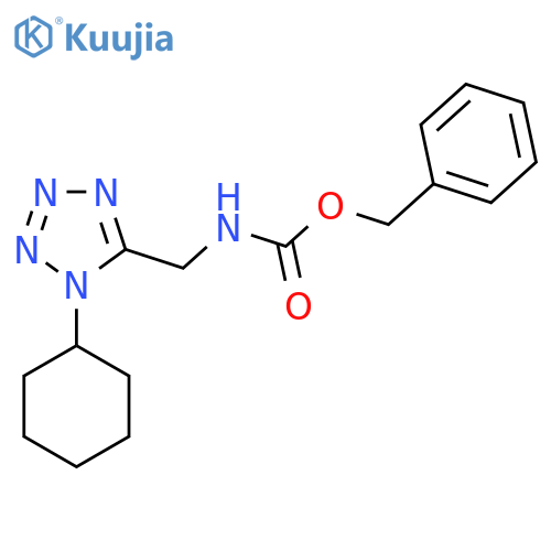 benzyl N-(1-cyclohexyl-1H-1,2,3,4-tetrazol-5-yl)methylcarbamate structure