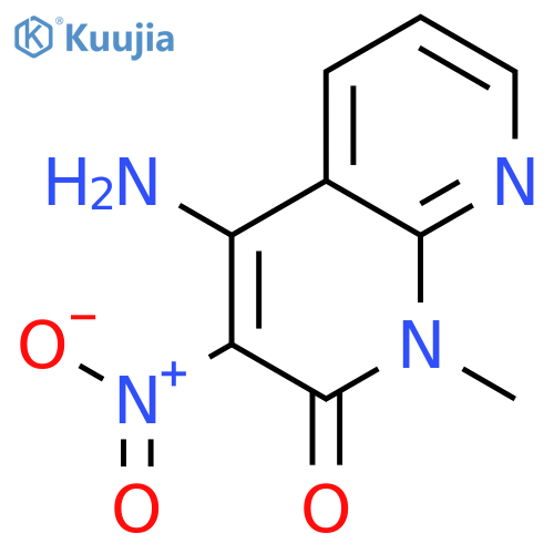 1,8-Naphthyridin-2(1H)-one, 4-amino-1-methyl-3-nitro- structure