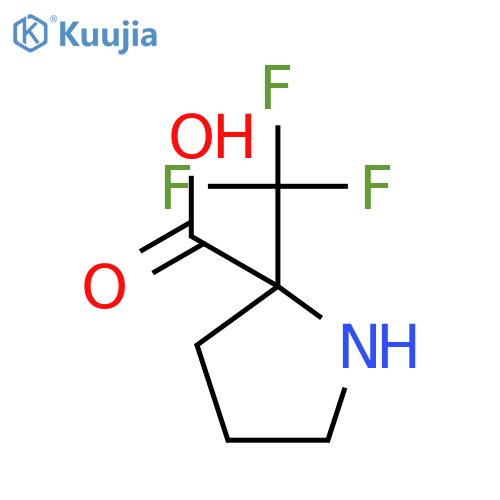 (2S)-2-(trifluoromethyl)pyrrolidine-2-carboxylic acid structure