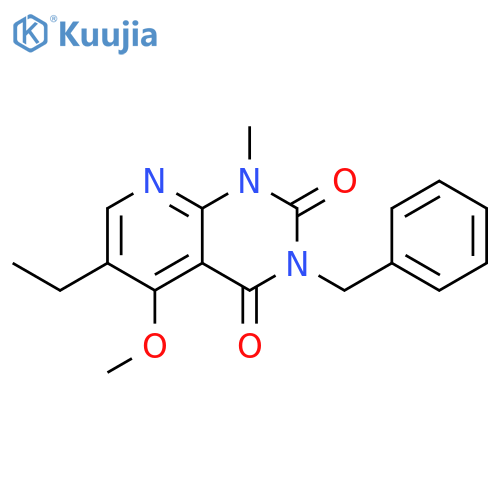 3-benzyl-6-ethyl-5-methoxy-1-methyl-1H,2H,3H,4H-pyrido2,3-dpyrimidine-2,4-dione structure