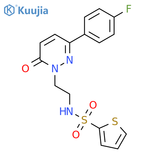 N-{2-3-(4-fluorophenyl)-6-oxo-1,6-dihydropyridazin-1-ylethyl}thiophene-2-sulfonamide structure