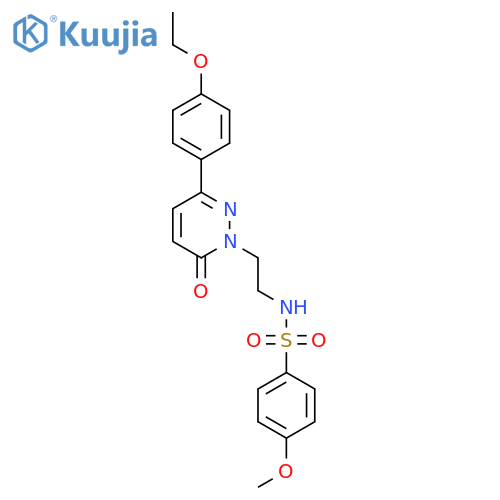 N-{2-3-(4-ethoxyphenyl)-6-oxo-1,6-dihydropyridazin-1-ylethyl}-4-methoxybenzene-1-sulfonamide structure