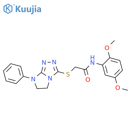 N-(2,5-dimethoxyphenyl)-2-({7-phenyl-5H,6H,7H-imidazo2,1-c1,2,4triazol-3-yl}sulfanyl)acetamide structure