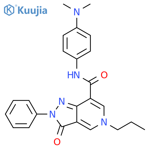 N-4-(dimethylamino)phenyl-3-oxo-2-phenyl-5-propyl-2H,3H,5H-pyrazolo4,3-cpyridine-7-carboxamide structure
