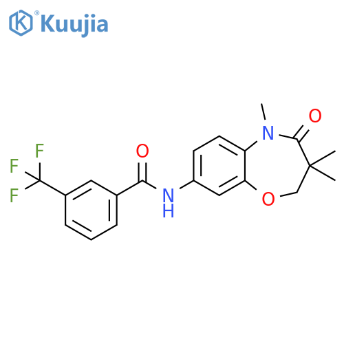 3-(trifluoromethyl)-N-(3,3,5-trimethyl-4-oxo-2,3,4,5-tetrahydro-1,5-benzoxazepin-8-yl)benzamide structure