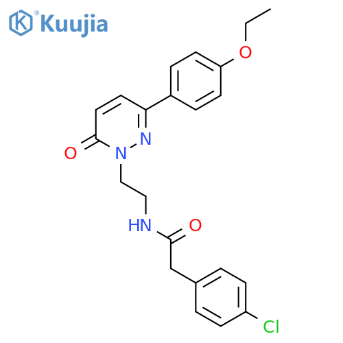 2-(4-chlorophenyl)-N-{2-3-(4-ethoxyphenyl)-6-oxo-1,6-dihydropyridazin-1-ylethyl}acetamide structure
