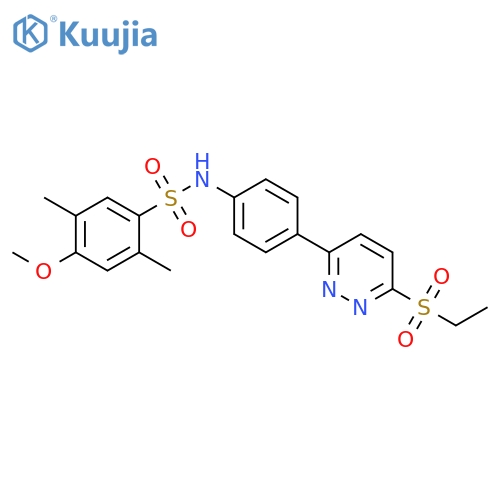 N-{4-6-(ethanesulfonyl)pyridazin-3-ylphenyl}-4-methoxy-2,5-dimethylbenzene-1-sulfonamide structure