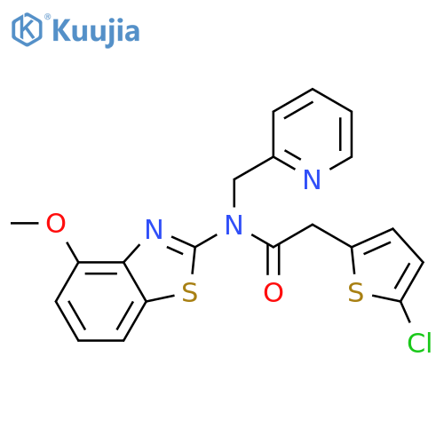 2-(5-chlorothiophen-2-yl)-N-(4-methoxy-1,3-benzothiazol-2-yl)-N-(pyridin-2-yl)methylacetamide structure