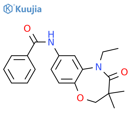 N-(5-ethyl-3,3-dimethyl-4-oxo-2,3,4,5-tetrahydro-1,5-benzoxazepin-7-yl)benzamide structure