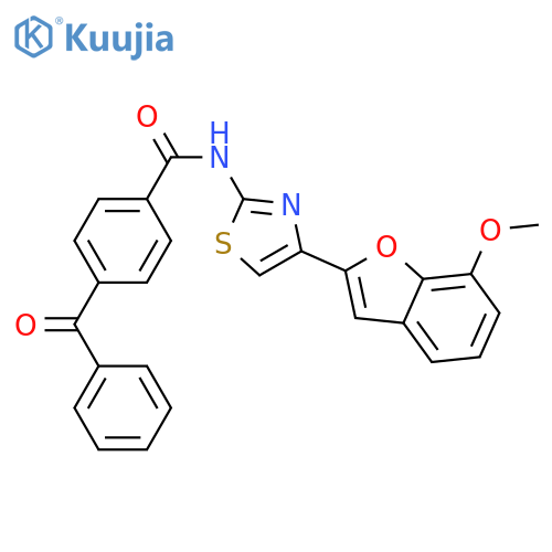 4-benzoyl-N-4-(7-methoxy-1-benzofuran-2-yl)-1,3-thiazol-2-ylbenzamide structure