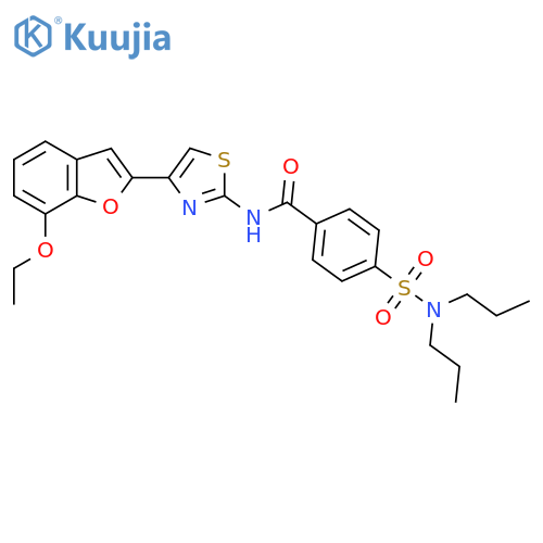 4-(dipropylsulfamoyl)-N-4-(7-ethoxy-1-benzofuran-2-yl)-1,3-thiazol-2-ylbenzamide structure