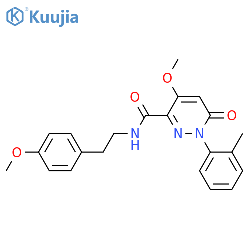 4-methoxy-N-2-(4-methoxyphenyl)ethyl-1-(2-methylphenyl)-6-oxo-1,6-dihydropyridazine-3-carboxamide structure