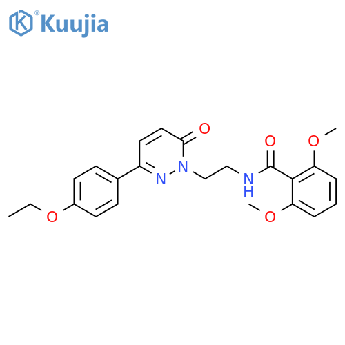 N-{2-3-(4-ethoxyphenyl)-6-oxo-1,6-dihydropyridazin-1-ylethyl}-2,6-dimethoxybenzamide structure
