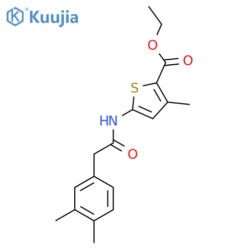 ethyl 5-2-(3,4-dimethylphenyl)acetamido-3-methylthiophene-2-carboxylate structure