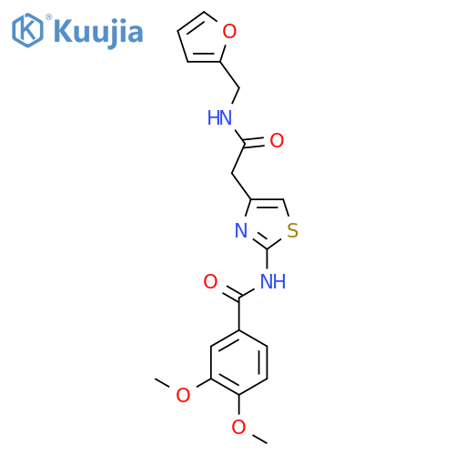 N-4-({(furan-2-yl)methylcarbamoyl}methyl)-1,3-thiazol-2-yl-3,4-dimethoxybenzamide structure