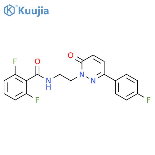 2,6-difluoro-N-{2-3-(4-fluorophenyl)-6-oxo-1,6-dihydropyridazin-1-ylethyl}benzamide structure