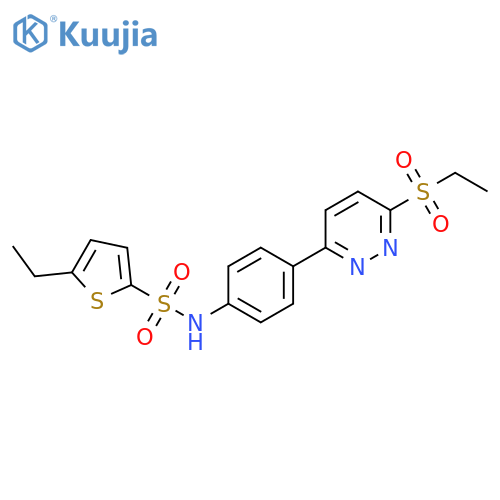 N-{4-6-(ethanesulfonyl)pyridazin-3-ylphenyl}-5-ethylthiophene-2-sulfonamide structure
