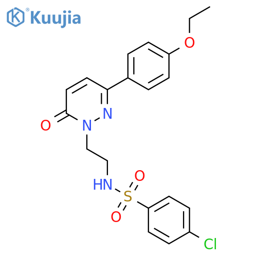 4-chloro-N-{2-3-(4-ethoxyphenyl)-6-oxo-1,6-dihydropyridazin-1-ylethyl}benzene-1-sulfonamide structure