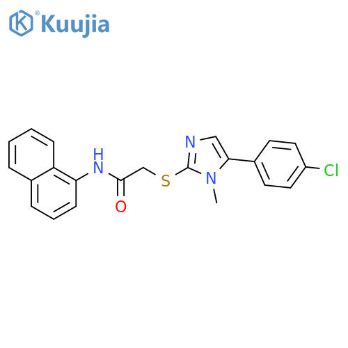 2-{5-(4-chlorophenyl)-1-methyl-1H-imidazol-2-ylsulfanyl}-N-(naphthalen-1-yl)acetamide structure