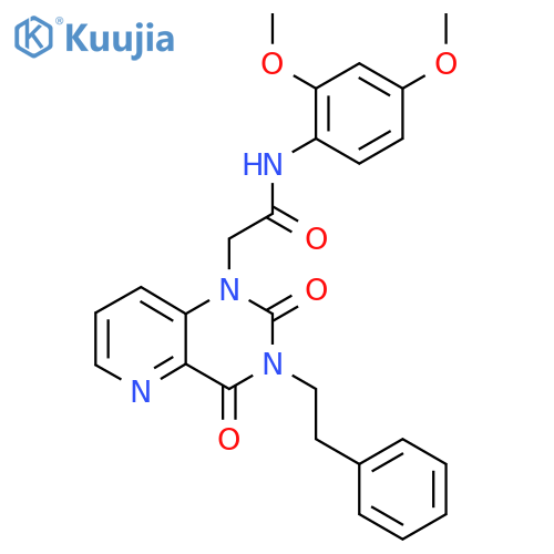 N-(2,4-dimethoxyphenyl)-2-2,4-dioxo-3-(2-phenylethyl)-1H,2H,3H,4H-pyrido3,2-dpyrimidin-1-ylacetamide structure