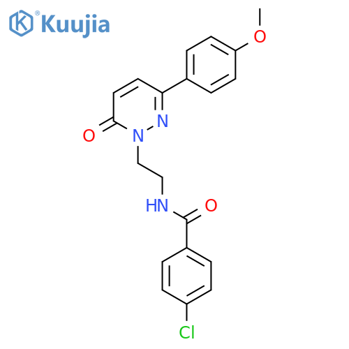 4-chloro-N-{2-3-(4-methoxyphenyl)-6-oxo-1,6-dihydropyridazin-1-ylethyl}benzamide structure