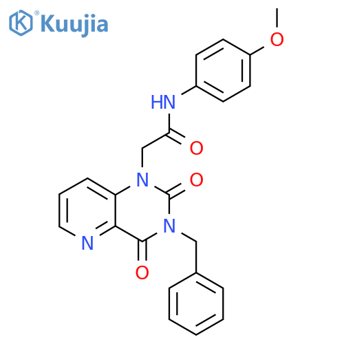 2-{3-benzyl-2,4-dioxo-1H,2H,3H,4H-pyrido3,2-dpyrimidin-1-yl}-N-(4-methoxyphenyl)acetamide structure