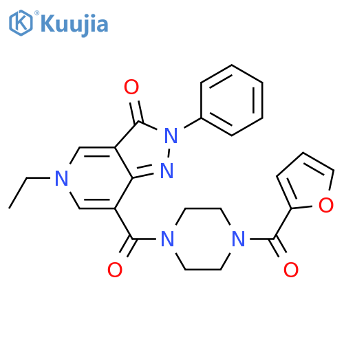 5-ethyl-7-4-(furan-2-carbonyl)piperazine-1-carbonyl-2-phenyl-2H,3H,5H-pyrazolo4,3-cpyridin-3-one structure